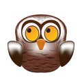 Fabulous colored owl. Simple Drawing Vector Illustration On White Background. EPS10 Royalty Free Stock Photo