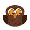 Fabulous colored owl. Simple Drawing Vector Illustration On White Background. EPS10 Royalty Free Stock Photo