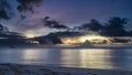 Fabulous evening twilight on a tropical island. Royalty Free Stock Photo