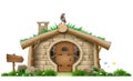 Fabulous forest gnome hut Royalty Free Stock Photo