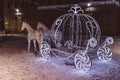 Fabulous glowing carriage horse illumination decoration new year magic