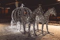 Fabulous glowing carriage horse illumination decoration new year magic