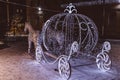 Fabulous glowing carriage horse illumination decoration new year magic