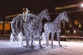 Fabulous glowing carriage horse illumination decoration new year magic