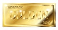 A Fabulous Golden Ticket Over White Royalty Free Stock Photo