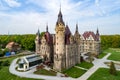 Fabulous historic castle in Moszna near Opole, Silesia, Poland