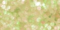 Fabulous shiny banner, bright yellow-green gold background, painted in bokeh style