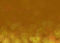 Fabulous shiny banner, bright yellow-orange background, painted in the style of bokeh with glitter