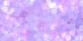 Fabulous shiny banner, delicate silver lilac background, painted in bokeh style