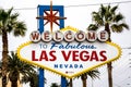 Fabulous Las Vegas Nevada welcome sign with palm trees