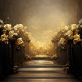 Fabulous Magic solemn golden background