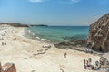 beautiful view of playas papagayo in lanzarote spain