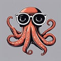 A fabulous octopus created using a neural network.Illustration of an octopus.An octopus created with the help of artificial