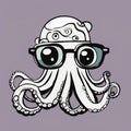 A fabulous octopus created using a neural network.Illustration of an octopus.An octopus created with the help of artificial