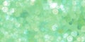 Fabulous shiny banner, light green silver background, painted in bokeh style