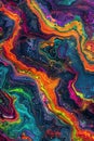 Fabulous vibrant abstract modern artwork. Unique liquid swirly paint technique