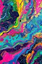 Fabulous vibrant abstract modern artwork. Unique liquid swirly paint technique