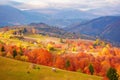 fabulous view of carpathian countryside in autumn