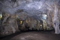 Fabulous view of colorful scalactites inside the cave.