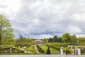 Fabulous view of green park area of Botanical garden of Uppsala,