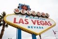 Fabulous Welcome Las Vegas Sign Board Royalty Free Stock Photo