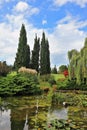 Fabulously beautiful Italian garden Sigurta. Royalty Free Stock Photo