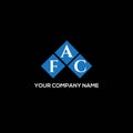 FAC letter logo design on BLACK background. FAC creative initials letter logo concept. FAC letter design.FAC letter logo design on