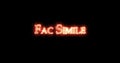 Fac simile written with fire