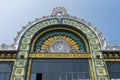 Facade of Abando railway station in Bilbao