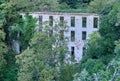 Facade of abandoned mill