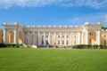 Facade of the Alexander Palace. Sunny day. Tsarskoye Selo, Russia Royalty Free Stock Photo