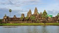 Facade of ancient Angkor Wat Temple in Cambodia