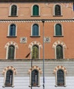 Facade of Ancient Architecture, Milan, Italy Royalty Free Stock Photo