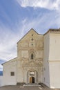 Facade of the ancient Benedictine Abbey of Monte Maria Abtei Marienberg, Burgusio, Malles, South Tyrol, Italy