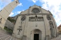 Facade of ancient Cathedral in Gemona del Friuli in Northern Ita Royalty Free Stock Photo