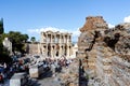 Facade of ancient Celsus Library in Ephesus, Turkey