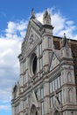 Facade of ancient Church called Santa Croce in Florence Royalty Free Stock Photo