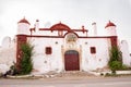 Facade of an ancient fortified farmhouse in the Apulian countryside