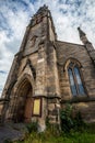 Facade of an ancient gothic scottish church Royalty Free Stock Photo