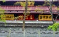 Facade of the ancient Lingyin temple, China