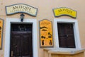 Facade of an antique store in Cesky Krumlov, Czech Republic Royalty Free Stock Photo