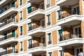 Facade of an apartment building Royalty Free Stock Photo