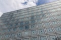 Facade of Arab World Institute (Institut du Monde Arabe) in Paris