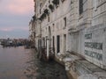 Facade of the Art collection of the Peggy Guggenheim museum in Venice Royalty Free Stock Photo