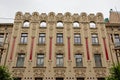 Art deco facade in Riga, Latvia Royalty Free Stock Photo