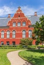 Facade of the art museum in a park in Ribe Royalty Free Stock Photo