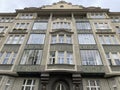 Facade of a Art nouveau building at Maiselova street, Prague, Czech Republic