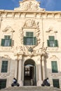 Facade of the Auberge de Castille, the prime minister`s building Royalty Free Stock Photo