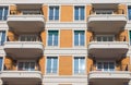 Facade with balconies Royalty Free Stock Photo