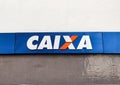 Facade of bank branch of Federal Savings Bank - CEF (In portuguese: Caixa EconÃÂ´mica Federal ), also known as CAIXA